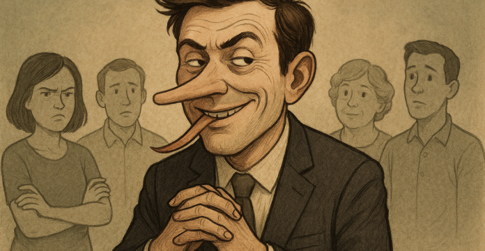 Designer number twenty looking a bit like Mr Bean with a long nose and lizard tongue.