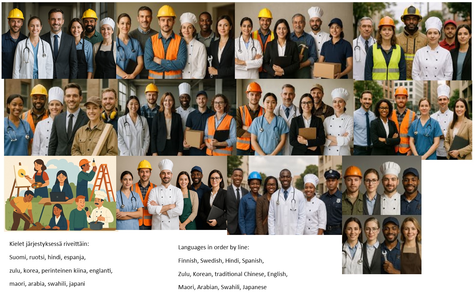 Image of details of people generated during Satu's Copilot studies