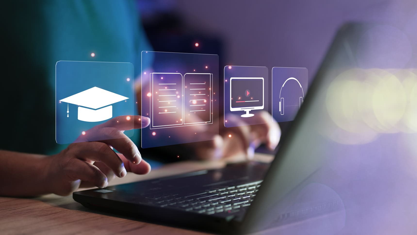 Person on their laptop scrolling between digital applications