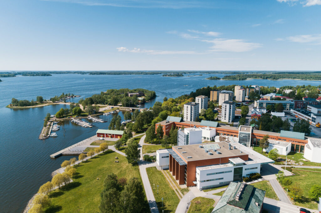Aerial photograph of campus