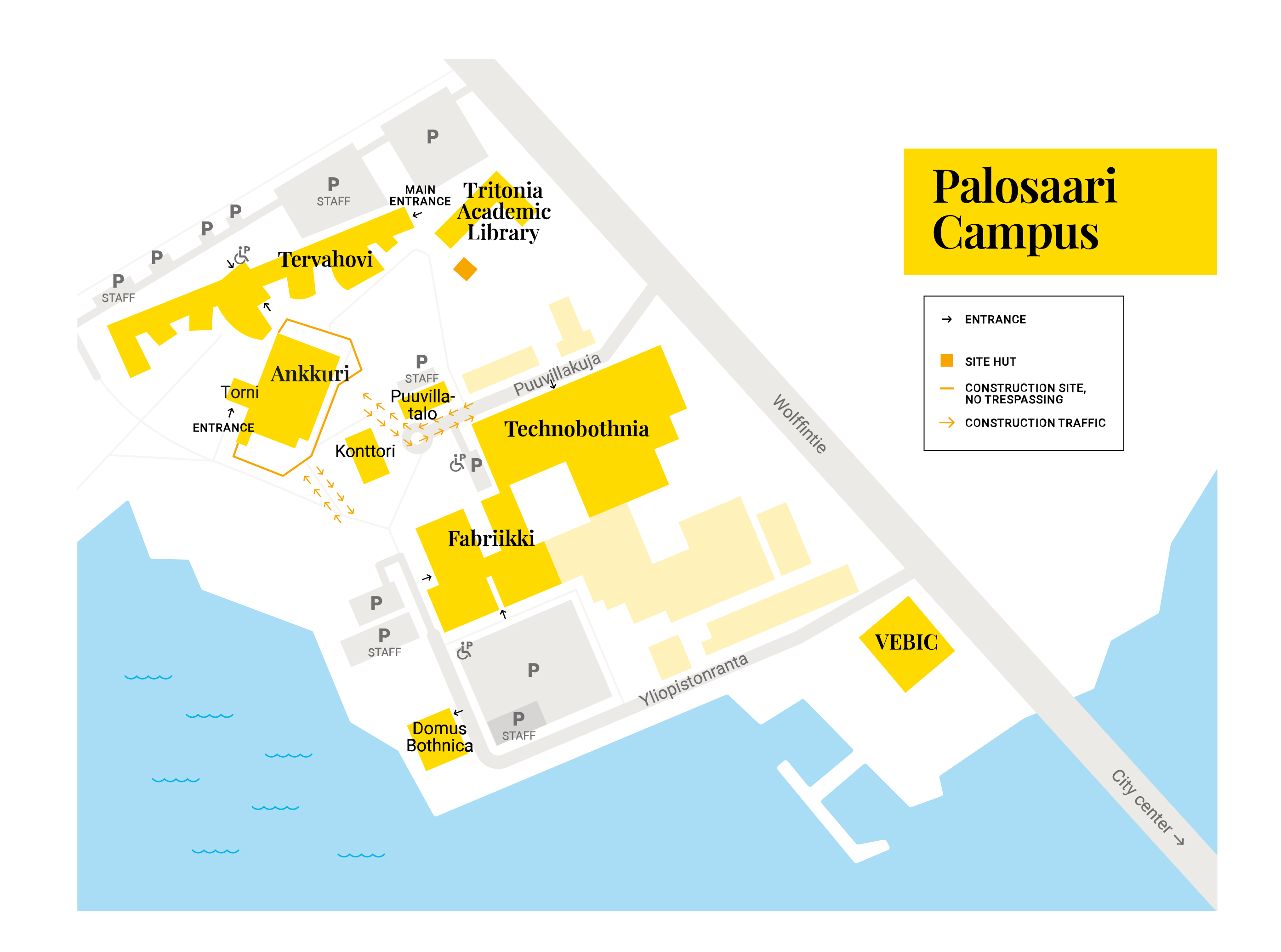 Construction Site and Moving Around on Campus – Kampuskehityshanke