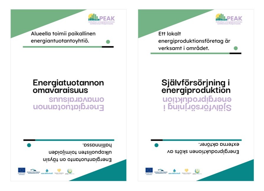 Example of The Smart Energy Village discussion cards