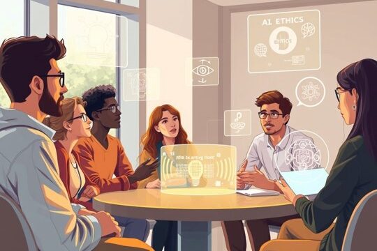 Scholars deliberating AI ethics