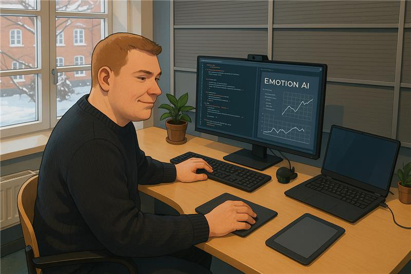 Joni-Roy at the iMotions computer in VME laboratory